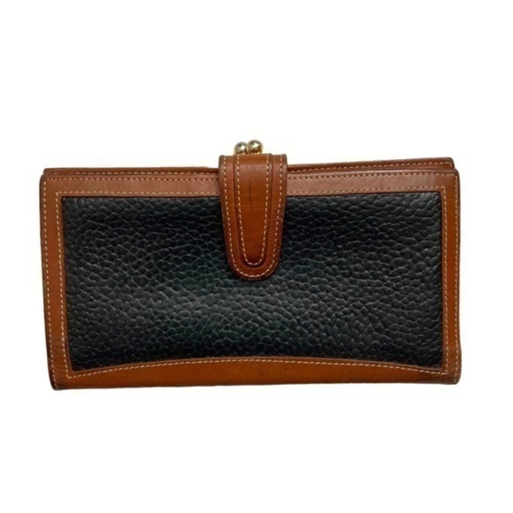 Coach vintage black and brown leather Sheridan wallet rare